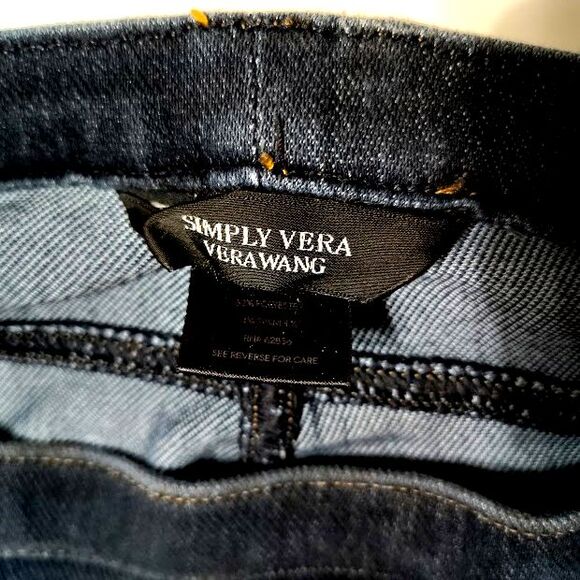 Simply Vera Vera Wang Jeggings Women’s M Blue Pull-On Stretch Denim 31 X 29 - Picture 2 of 2
